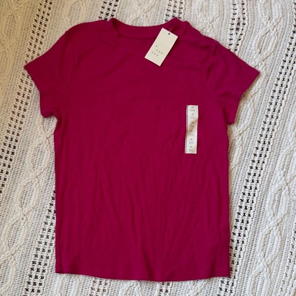 a new day Tops - a new day Women's Short Sleeve Tee - Fuchsia